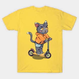 cat on a scooter T-Shirt